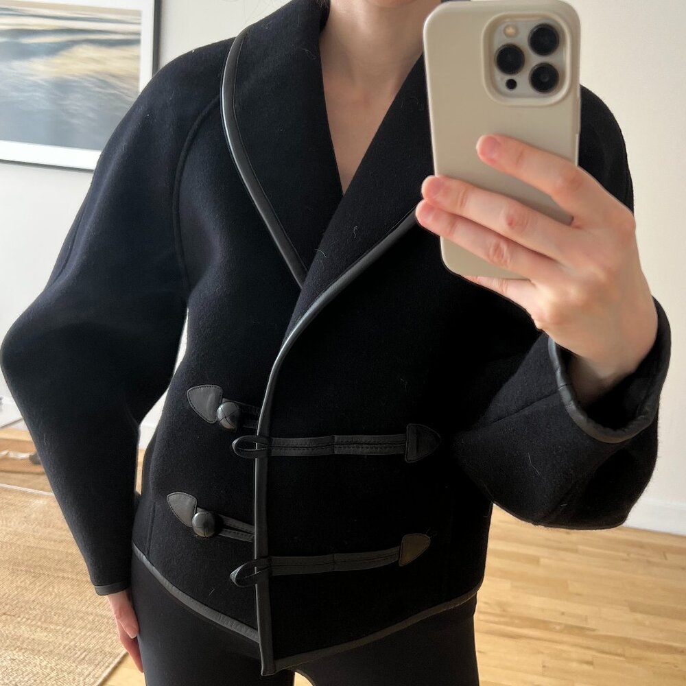 Isabel Marant Idelisa Oversized Cropped Wool Coat - Size 34